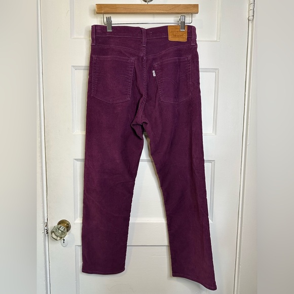 Levi’s Premium Wedgie Fit Straight Corduroy Pants Purple - Picture 15 of 16